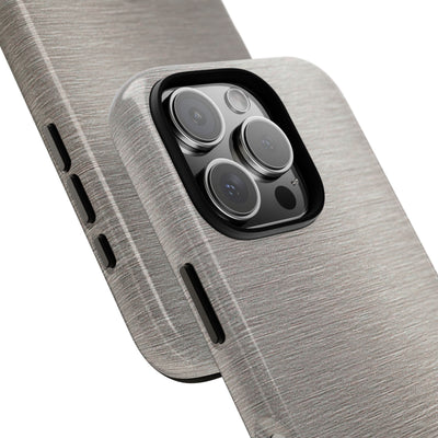 Brushed Silver Alloy · Tough Phone Case for iPhone · Silver