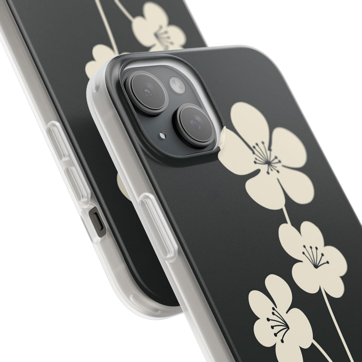 Nordic Blossom · Lite Phone Case for iPhone ·  Black