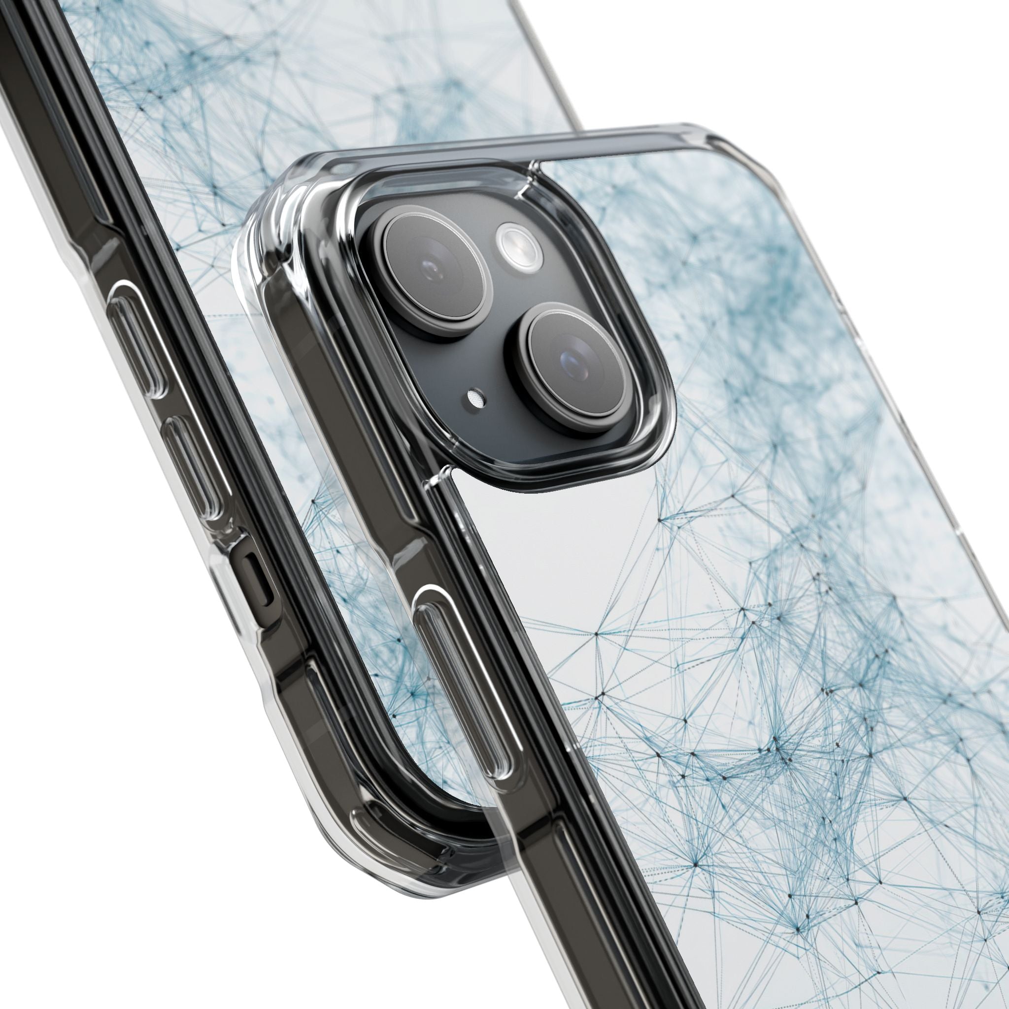 Blue Impact MagSafe Phone Case for iPhone - Glacial Neural Web