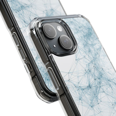 Blue Impact MagSafe Phone Case for iPhone - Glacial Neural Web
