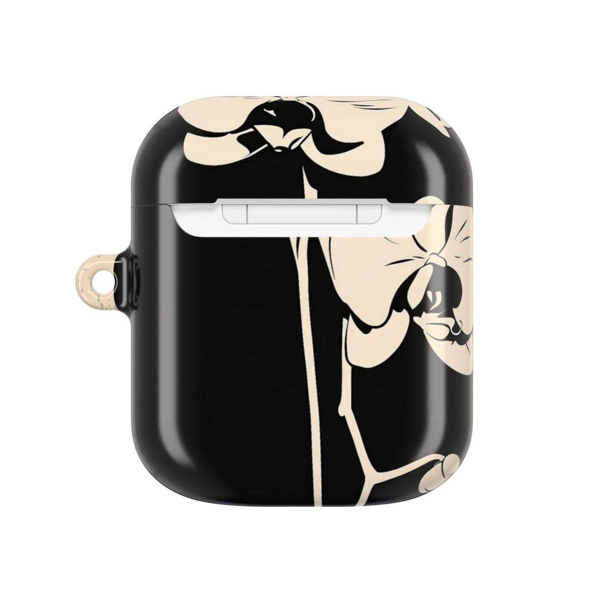 Nocturne Orchid · Hard Case for AirPods & AirPods Pro · Black