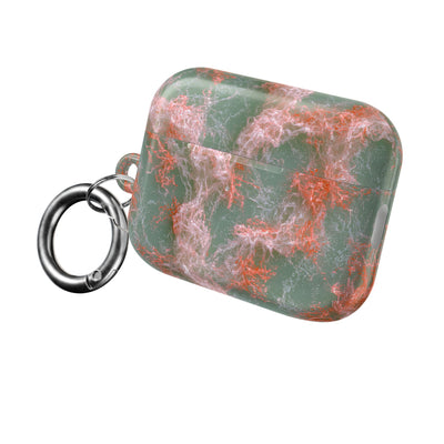 Coral Pixel Matrix · Hard Case for AirPods & AirPods Pro · Green