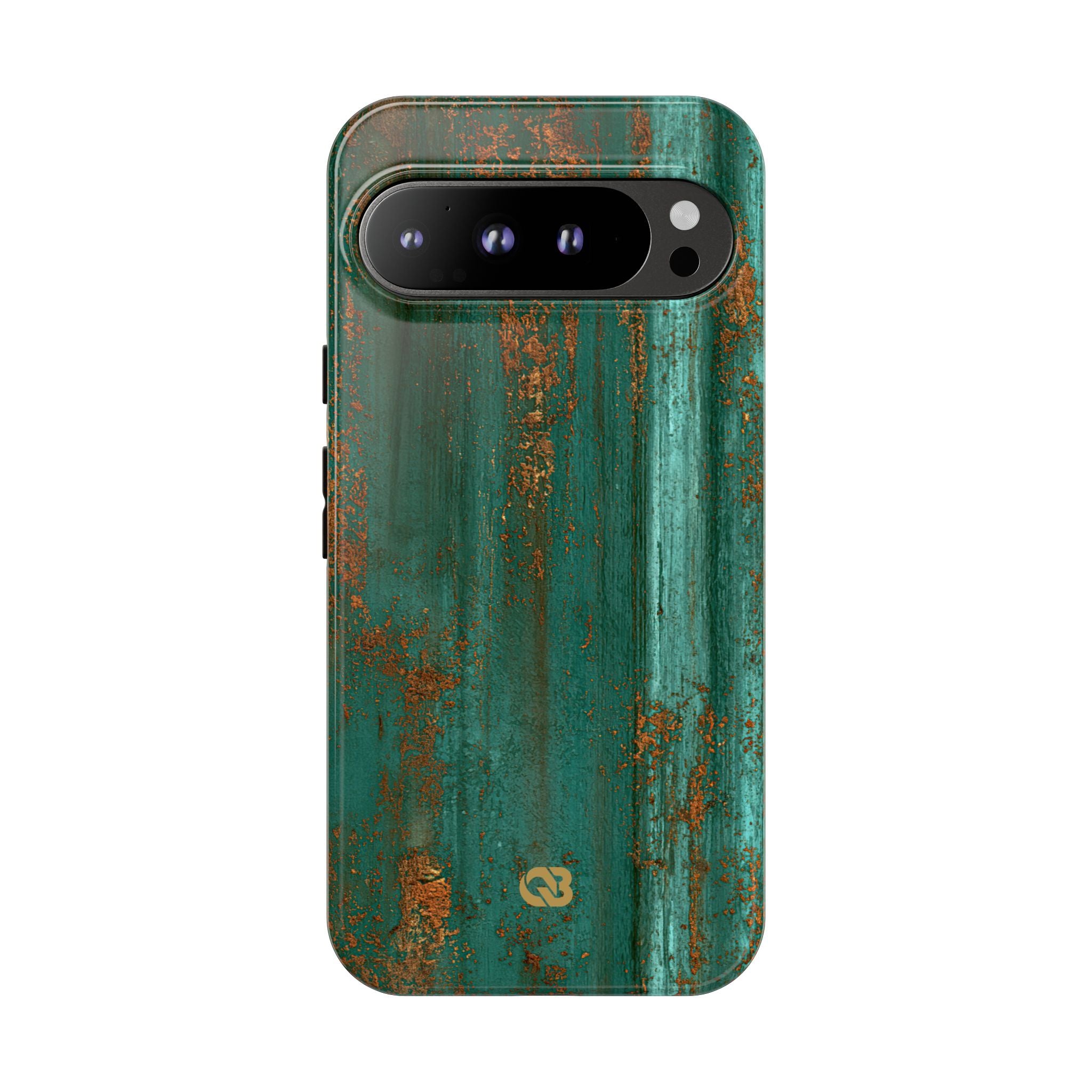 Teal Tough Phone Case for Google Pixel - Verdigris Copper Siding