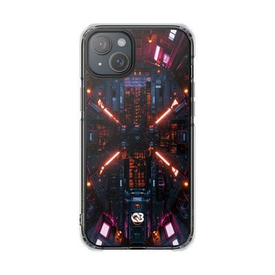 Cybernetic Reactor Core · Clear Impact Magnetic Phone Case for iPhone · Black