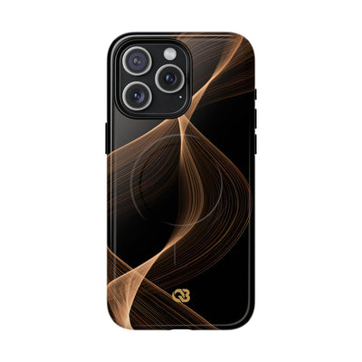 Amber Contour Flow · Tough 2.0 Magnetic Phone Case for iPhone · Black