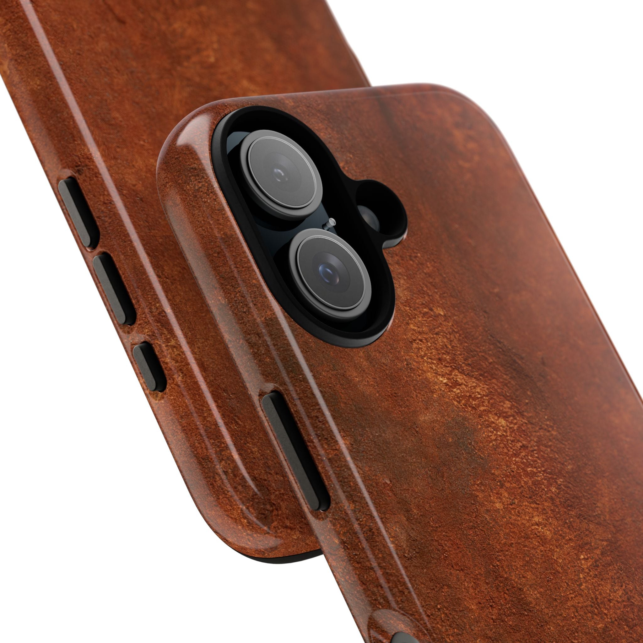 Orange Tough Phone Case for iPhone - Oxidized Iron Crust