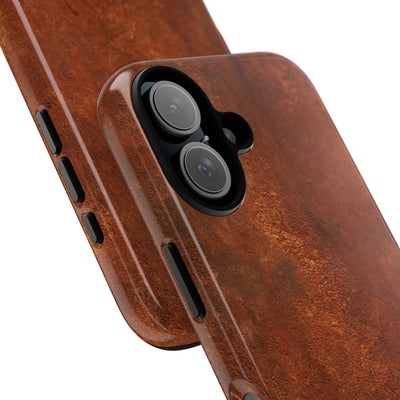 Orange Tough Phone Case for iPhone - Oxidized Iron Crust