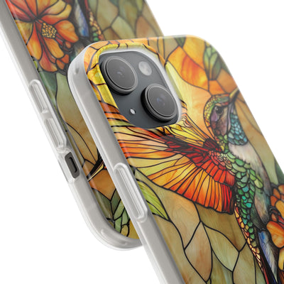 Amber Glass Hummingbird · Soft Phone Case for iPhone