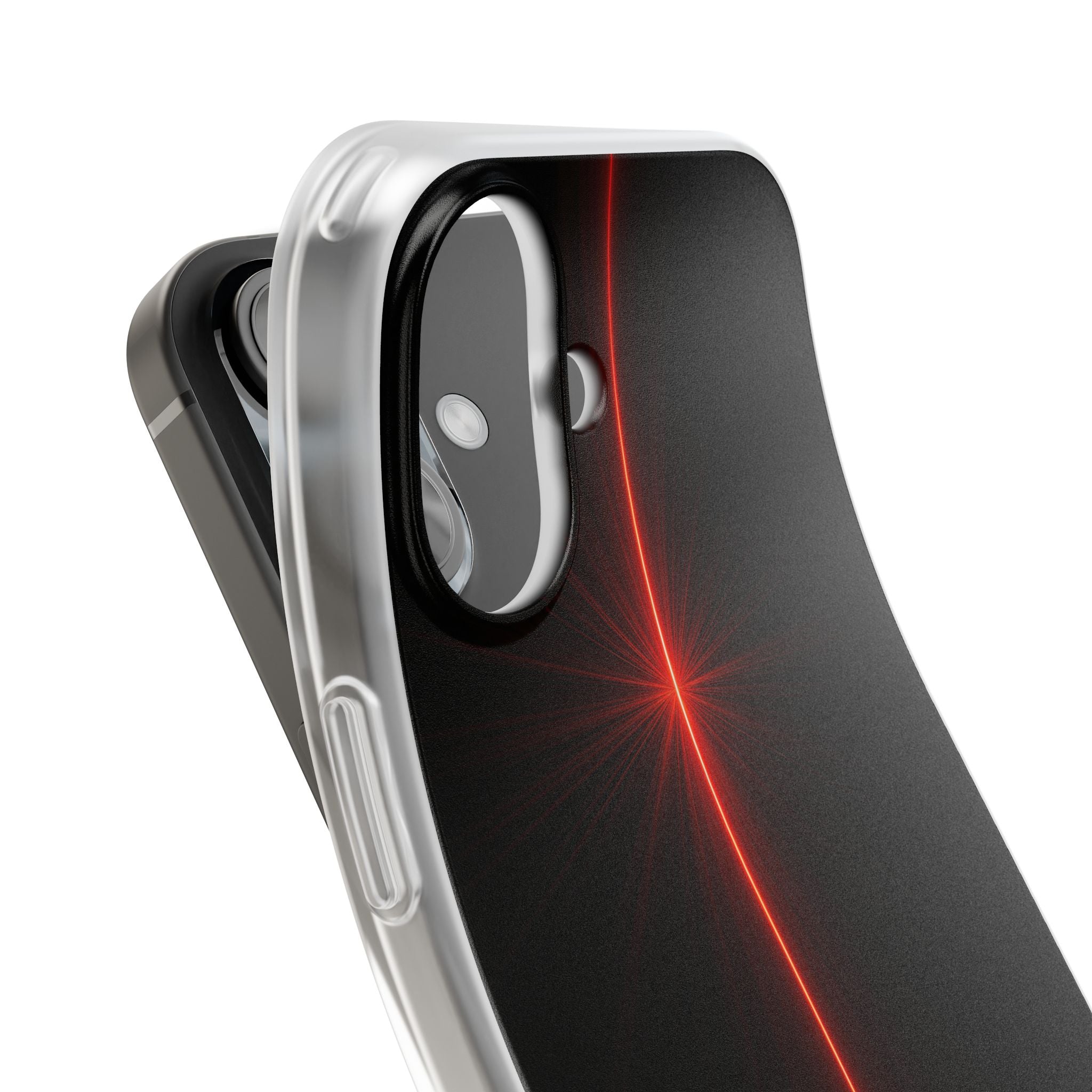 Red Lite Phone Case for iPhone - Crimson Flare Vector