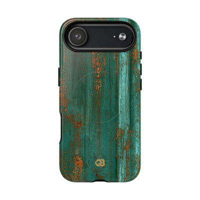 Teal Tough 2.0 Magsafe Phone Case for iPhone - Verdigris Copper Siding