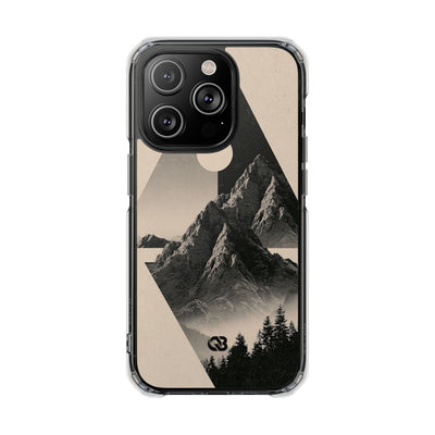 Beige Impact MagSafe Phone Case for iPhone - Obsidian Summit Parchment