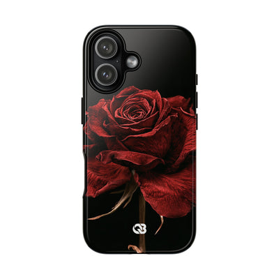 Crimson Noir Rose · Tough Phone Case for iPhone · Black