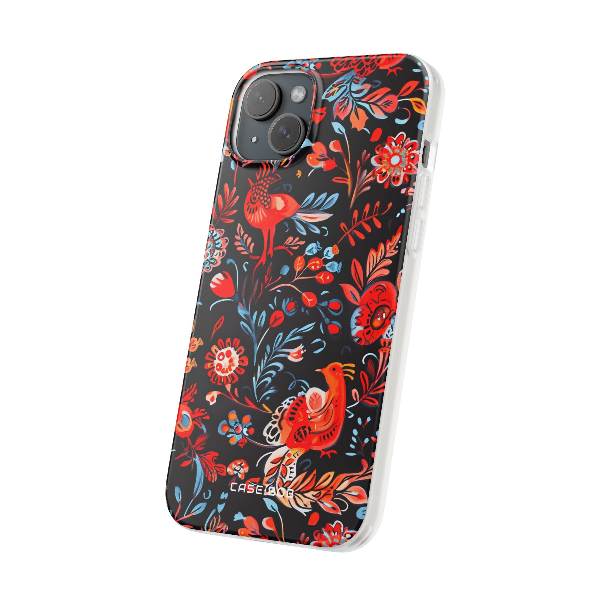 Vivid Birdscape iPhone 15 Plus Cover - Blød