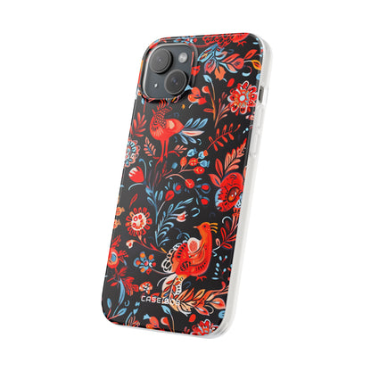 Vivid Birdscape iPhone 15 Plus Cover - Blød