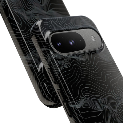 Obsidian Contour Elevation · Tough Phone Case for Pixel ·  Black
