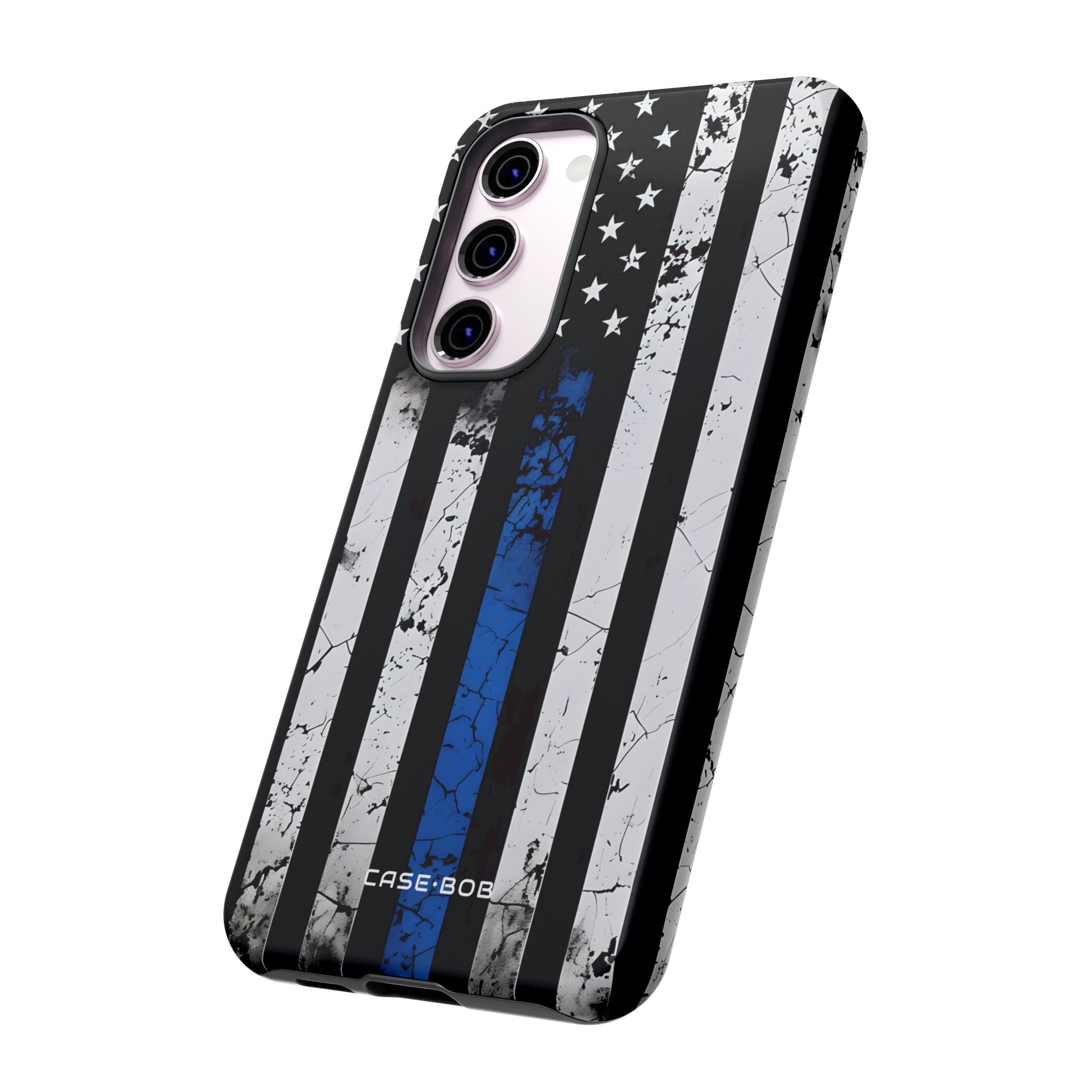 Blau gestreifte Flagge Samsung S23 Plus Case - Tough
