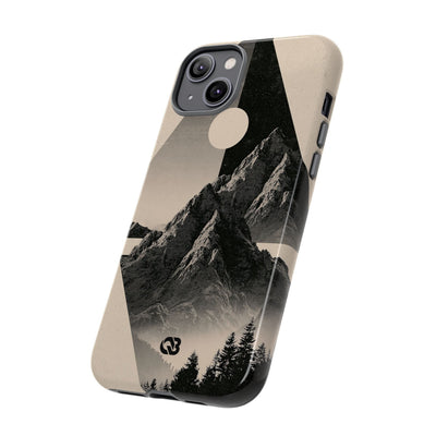 Beige Tough Phone Case for iPhone - Obsidian Summit Parchment