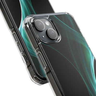 Emerald Lumen · Clear Impact Magnetic Phone Case for iPhone · Green