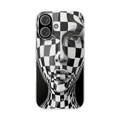 Kariertes Face iPhone 16 Case - Soft