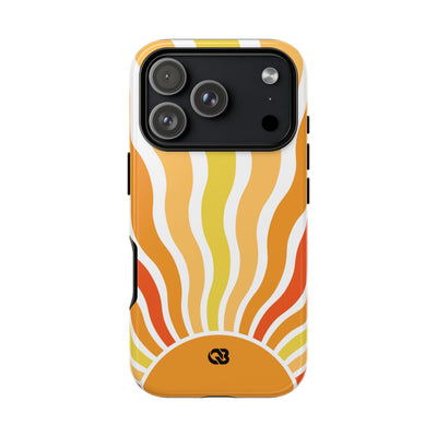 Amber Solar Waves · Tough Phone Case for iPhone