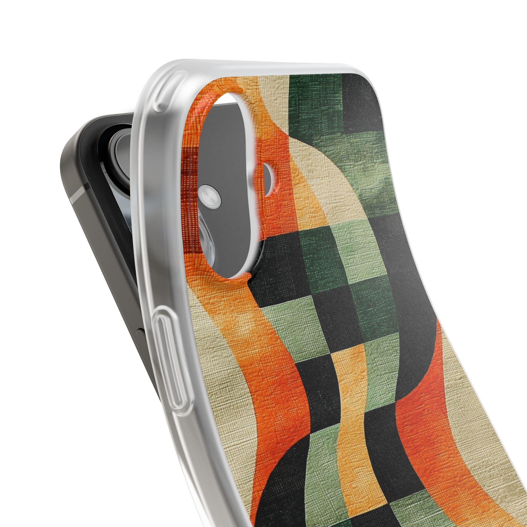 Burnt Orange Curve · Soft Phone Case for iPhone