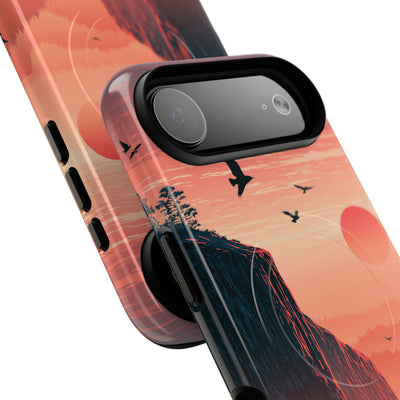 Orange Tough 2.0 Magsafe Phone Case for iPhone - Crimson Ridge Flight