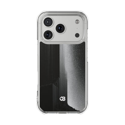 Black Impact MagSafe Phone Case for iPhone - Brutalist Pixel Monolith