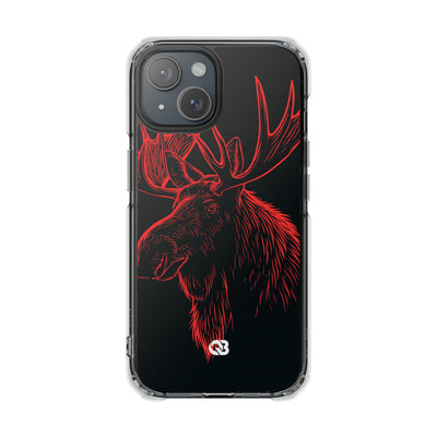 Nordic Elk · Clear Impact Magnetic Phone Case for iPhone · Black