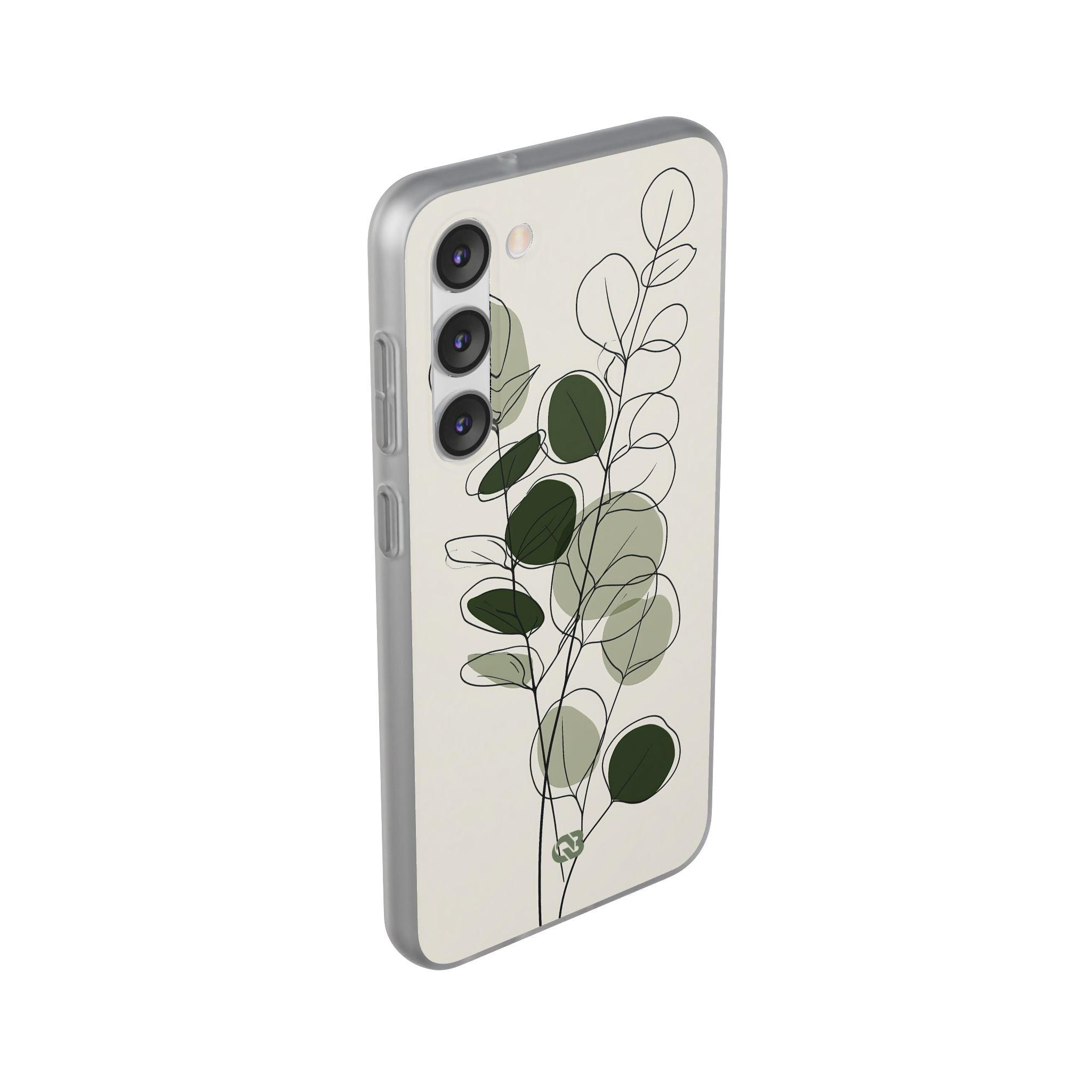 Green Lite Phone Case for Samsung - Muted Eucalyptus Sketch
