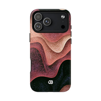 Rose Contour Waves · Tough 2.0 Magnetic Phone Case for iPhone · Pink