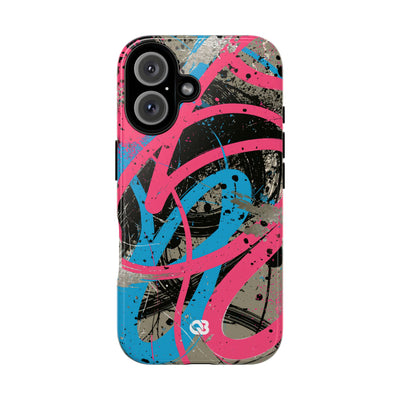Cyber Splatter Flow · Tough Phone Case for iPhone · Pink