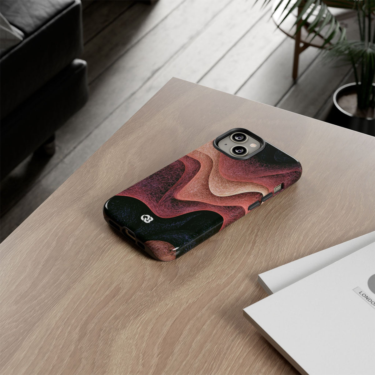Rose Contour Waves · Tough Phone Case for iPhone · Pink