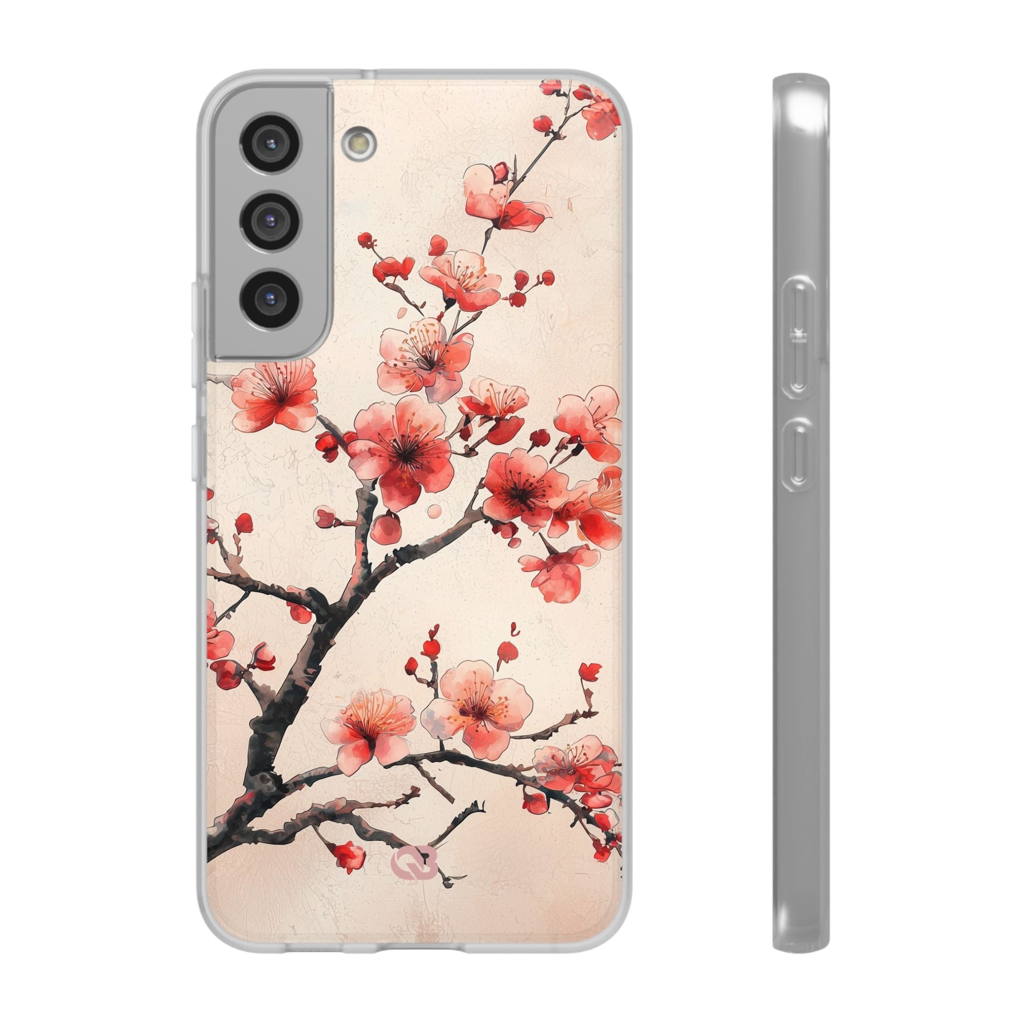 Crimson Silk Flora · Soft Phone Case for Samsung