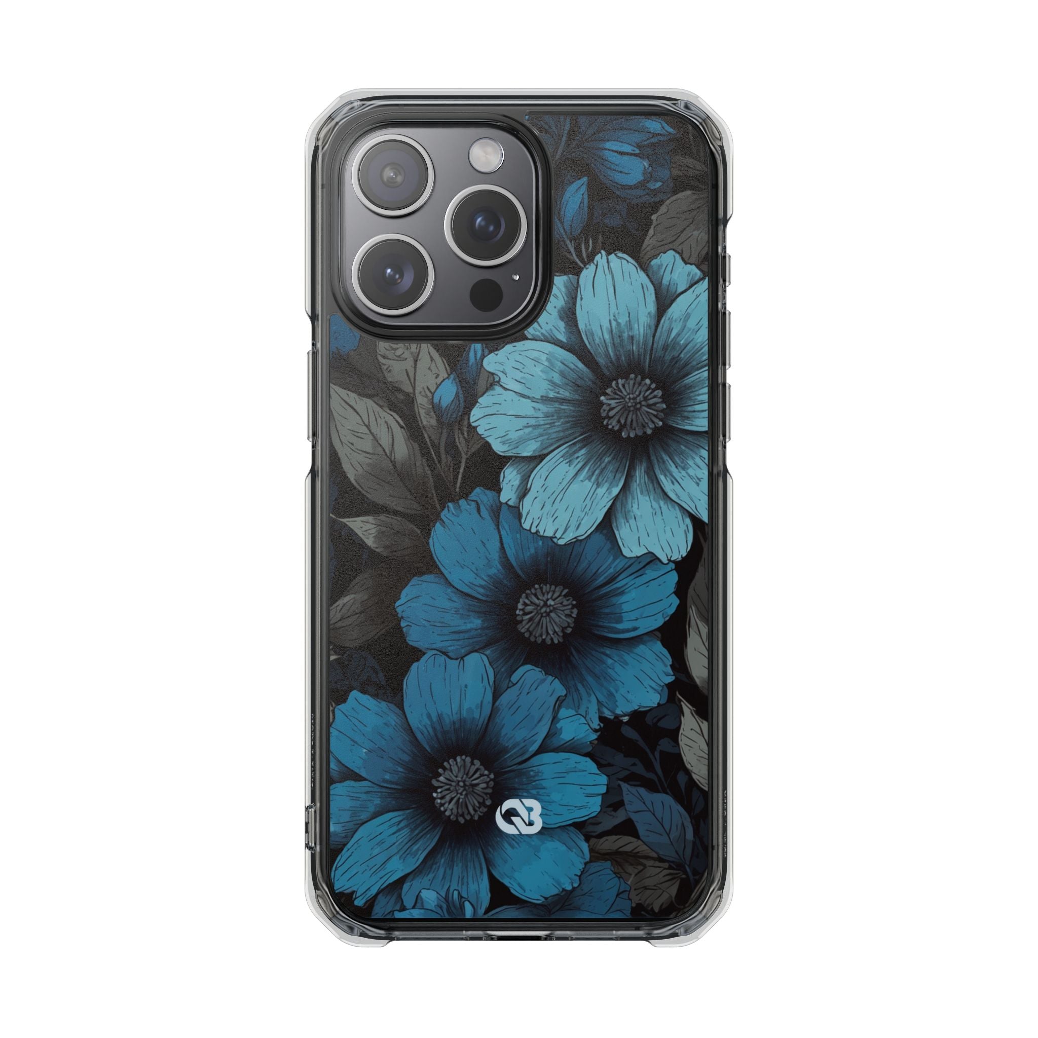 Obsidian Blue Petals · Impact Telefoncover til iPhone · Magsafe