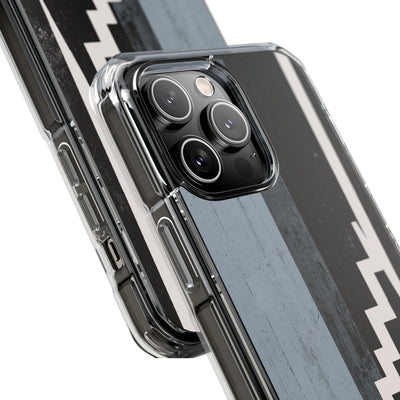 Grey Impact MagSafe Phone Case for iPhone - Industrial Concrete Void