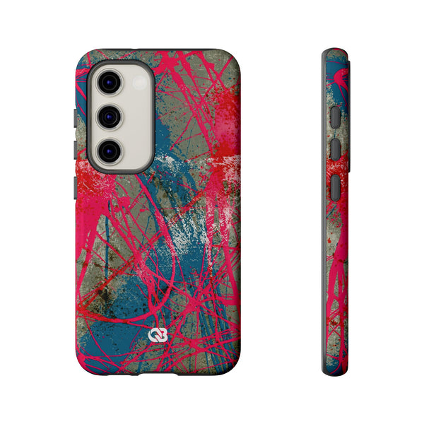 Neon Static Drip · Tough Phone Case for Samsung · Pink