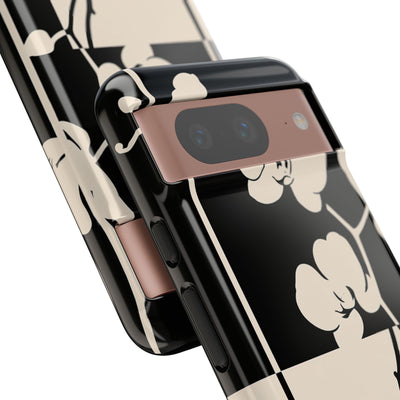 Beige Tough Phone Case for Google Pixel - Nocturnal Orchid Frame