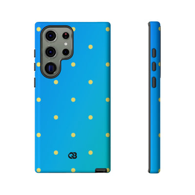 Cyan Sun Dots · Tough Custodia per Samsung