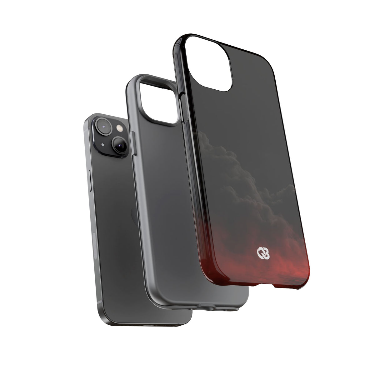 Crimson Fog Void · Tough Phone Case for iPhone · Black