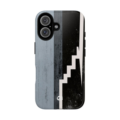 Grey Tough Phone Case for iPhone - Industrial Concrete Void