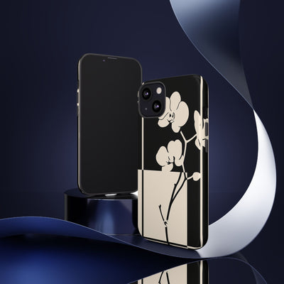 Geometric Orchid Bloom · Tough Phone Case for iPhone · Black