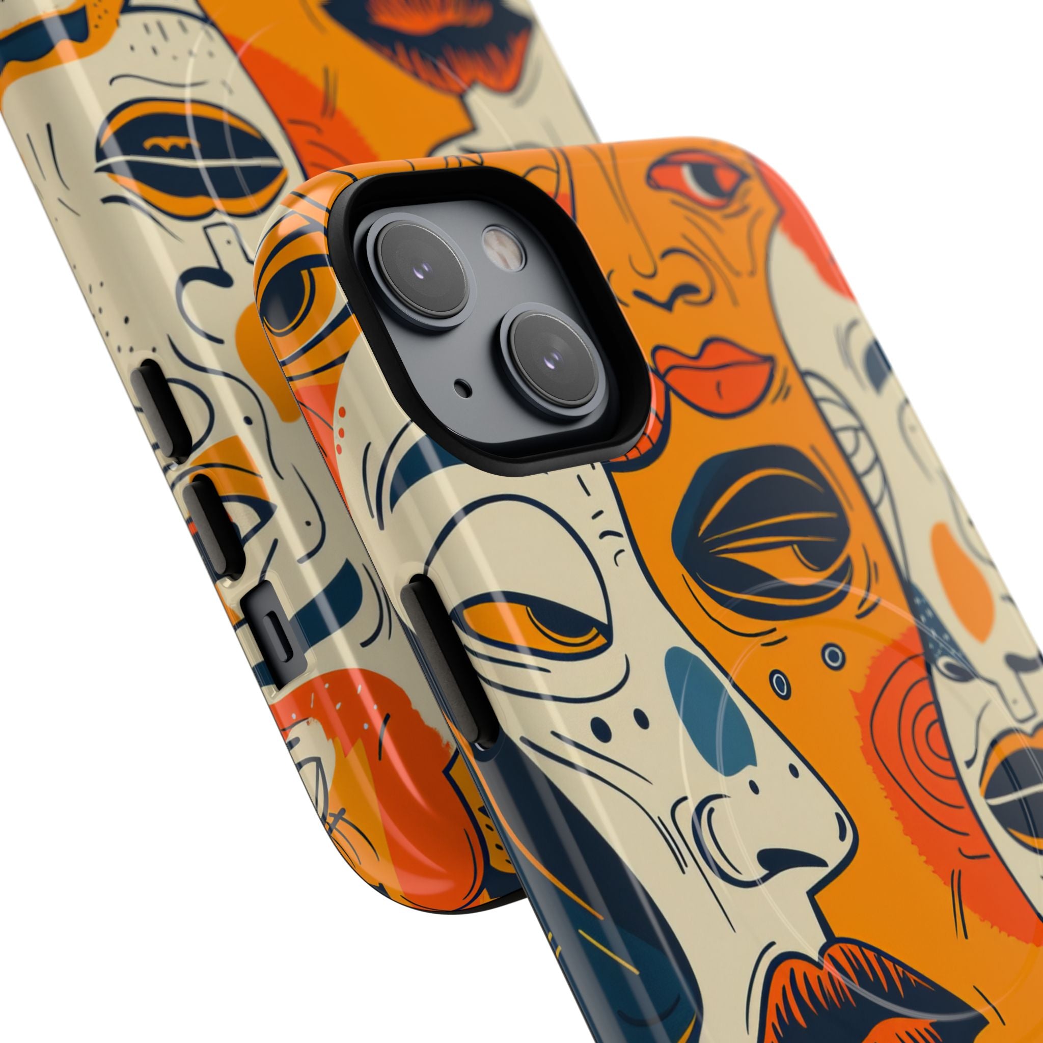 Verwickelte Gesichter Sonnenuntergang iPhone 14 Plus Case - Tough+