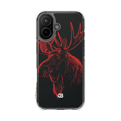 Nordic Elk · Clear Impact Magnetic Phone Case for iPhone · Black
