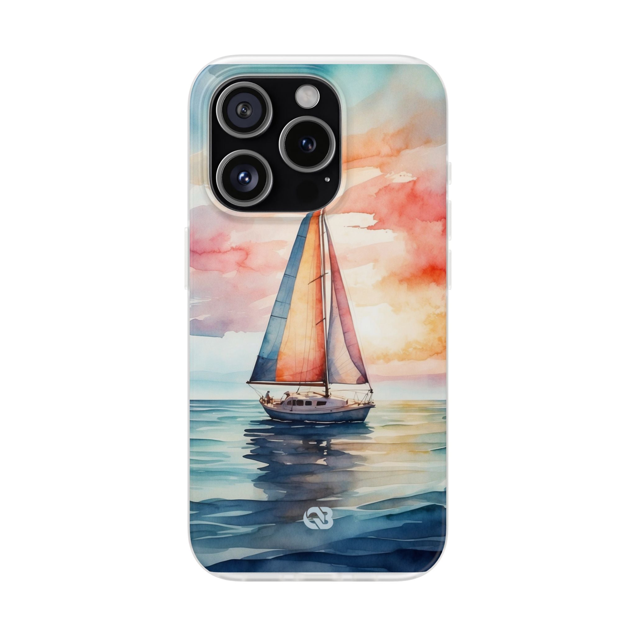 Crimson Horizon Sail · Soft Custodia per iPhone