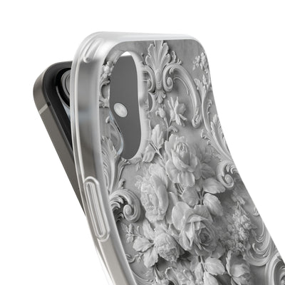 Rococo Marble Rose · Lite Phone Case for iPhone ·  White