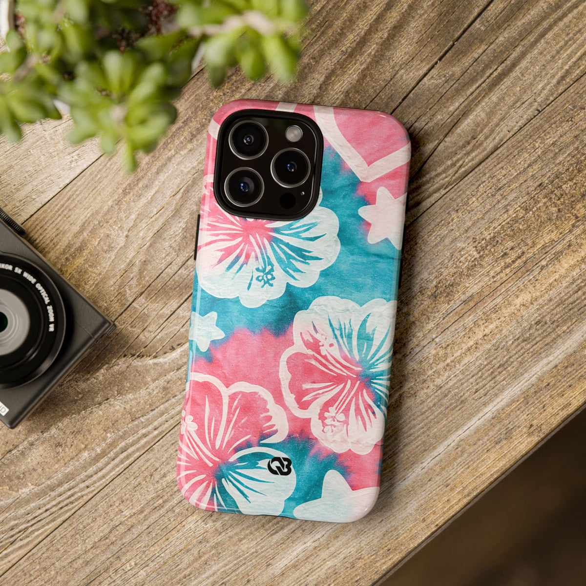 Tropical Hibiscus Bloom · Tough Phone Case for iPhone · Teal