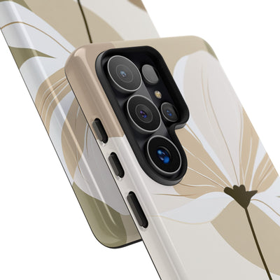 Beige Tough Phone Case for Samsung - Sage Linen Magnolia
