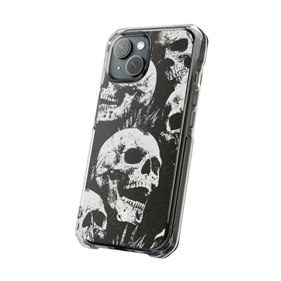 Punk Skull Riot · Clear Impact Magnetic Phone Case for iPhone · Black