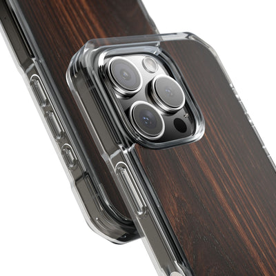Brown Impact MagSafe Phone Case for iPhone - Burnished Mahogany Grain