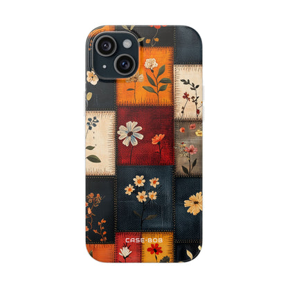 Patchwork Blooms iPhone 15 Plus Cover - Blød